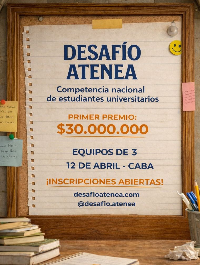 Estudiantes de la Universidad Nacional de Cuyo podrán ganar 30 millones en Desafío Atenea. Estudiantes de la Universidad Nacional de Cuyo podrán ganar 30 millones en Desafío Atenea.