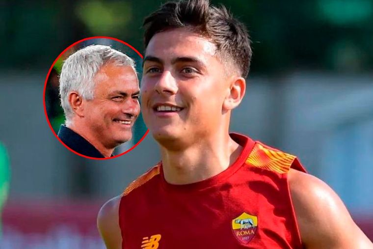 Mourinho está encantado con Dybala en la Roma.