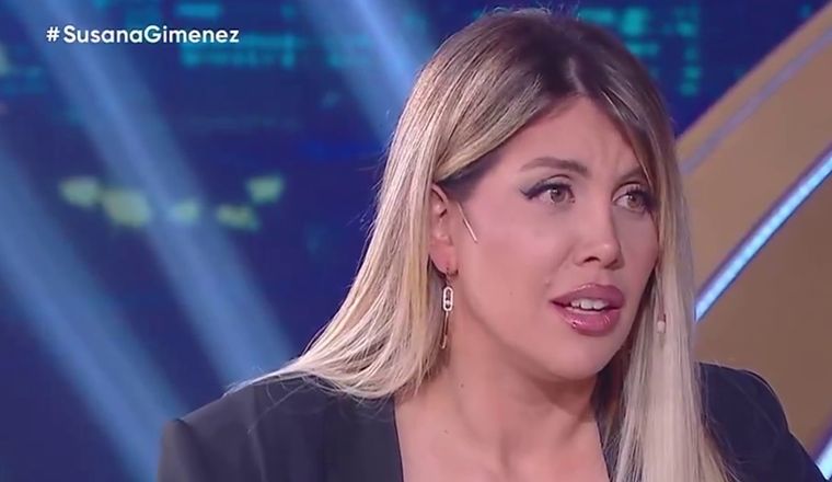 Wanda en el programa de Susana Giménez Foto: Captura de pantalla Telefe