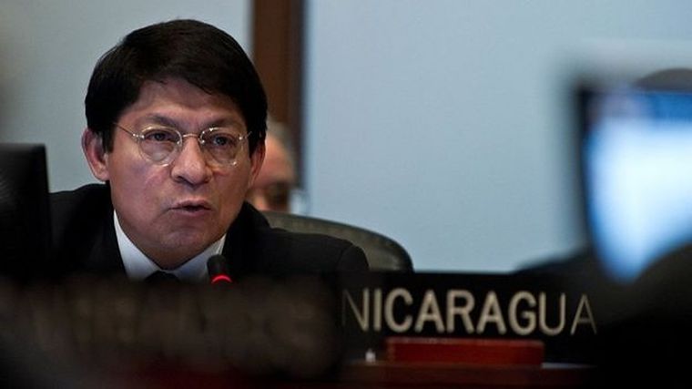 Foto: GETTY IMAGES. El canciller Denis Moncada anunció la desvinculación de Nicaragua de la OEA.