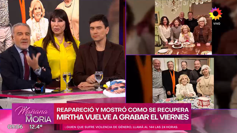 Mirtha Legrand vuelve a la pantalla de El Trece tras recuperarse. 