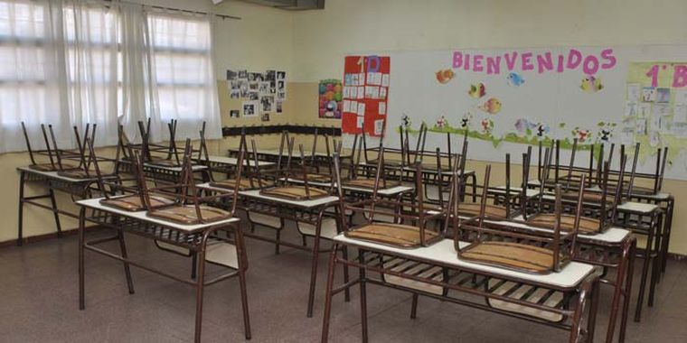 El paro fue más contundente en los colegios públicos. Foto: Mathias Guijarro/ Mediamza.com