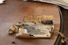Cómo era la bomba que generó la explosión en la Escuela de Gendarmería. Fotos: TN Cómo era la bomba que generó la explosión en la Escuela de Gendarmería. Fotos: TN