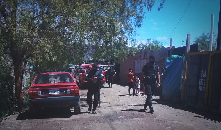 El panorama de esta mañana en el barrio 8 de abril de Las Heras