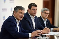 Pizzi y Kerchner, como funcionarios, firmaron el convenio en 2019. Foto: Prensa Gobierno