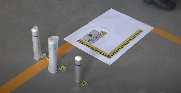 Las granadas lacrimógenas que eran comercializadas a través de Marketplace por un policía Foto: NA