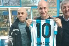 Larreta, confeso hincha de Racing. Larreta, confeso hincha de Racing.