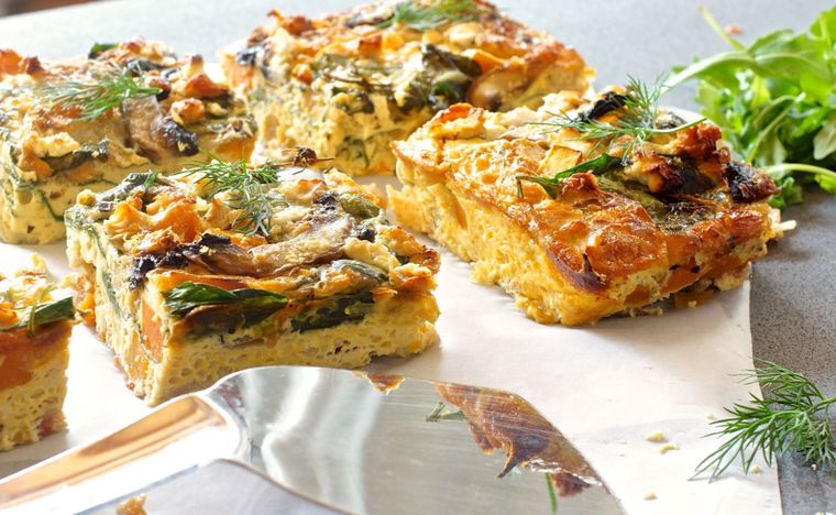 Frittata de calabacín Una receta simple y delciosa de frittata de calabacín para hacer en minutos Foto: Shutterstock