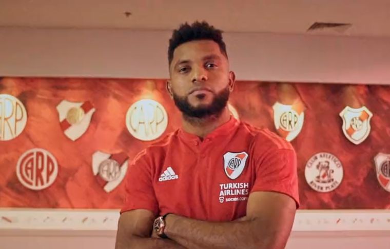 Miguel Borja El colombiano fue presentado en las redes de River. Foto: River Plate