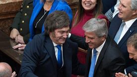 Javier Milei y Luis Caputo en el Congreso