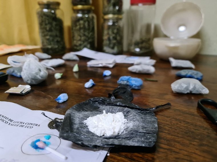 Seis personas fueron detenidas por narcomenudeo en el Valle de Uco y en la Zona Este provincial Foto: Ministerio de Seguridad de Mendoza