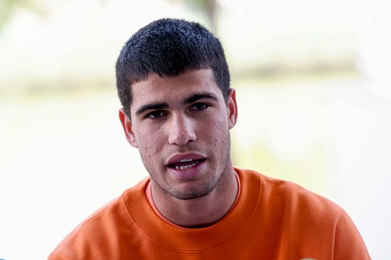 Alcaraz y un pedido especial de sus entrenadores Foto: EFE