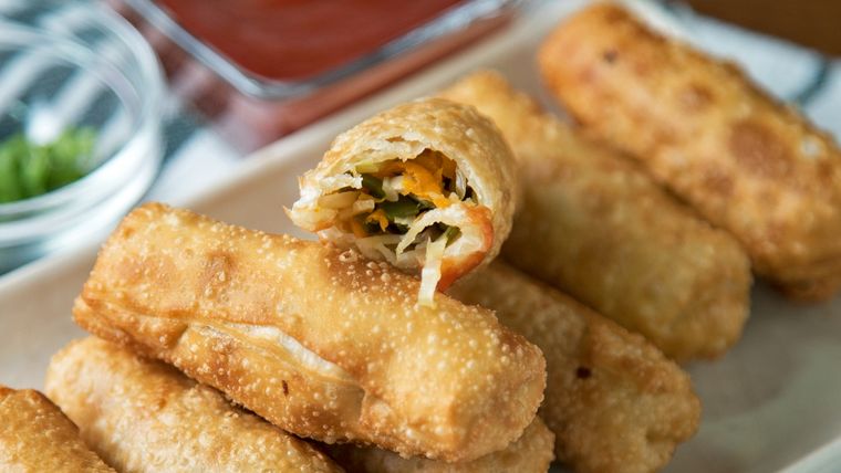 Admira estos rollitos vegetarianos super deliciosos ¡la perdición!