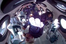 Richard Branson, en el espacio. Foto: Virgin Galactic / Reuters