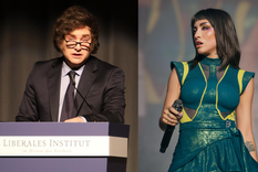 El presidente Javier Milei salió al cruce de María Becerra luego de que la cantante cuestionara la labor del Estado en el combate contra los incendios en la Patagonia. Foto: Montaje MDZ