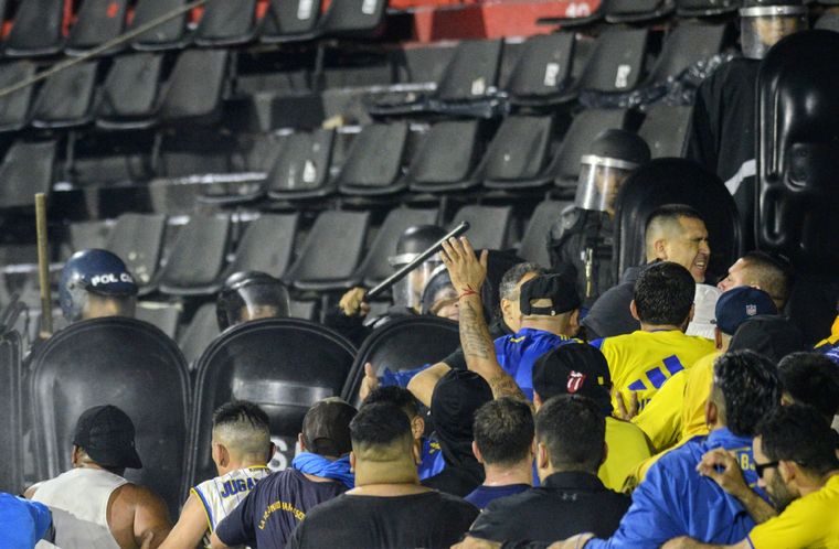 Los incidentes de Boca con la policía. Foto: FotoBaires