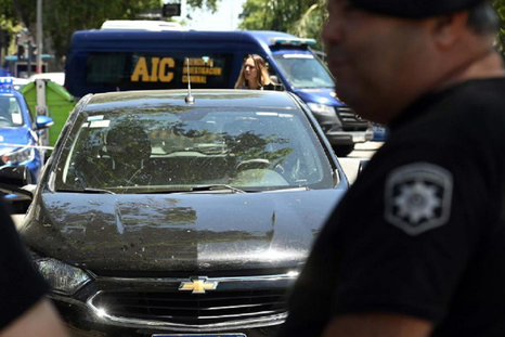 El rodado en el que iba la prima de Antonela Foto: Sebastián Granata/Télam