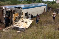 El conductor, de 45 años, del micro que volcó en Misiones, es uno de los fallecidos. Foto: Misiones Online