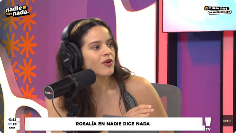 La vocalista española describió la particular belleza del firmamento porteño durante la emisión. La vocalista española describió la particular belleza del firmamento porteño durante la emisión.