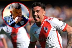 Enzo Díaz, autor del segundo gol de River en la Bombonera, le contestó fuertemente a Almirón tras ganarle a Boca Foto: Télam