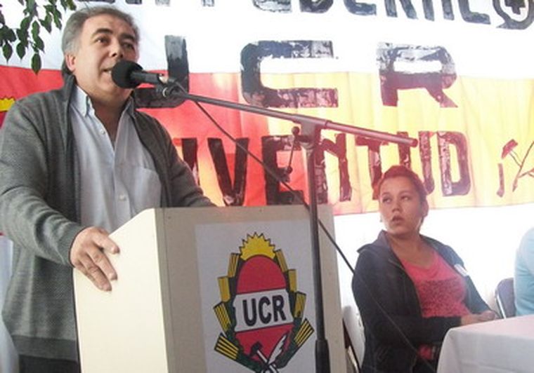 Giner, presidiendo un acto el sábado en la Ciudad de Mendoza.