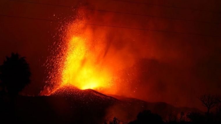 La erupción del volcán Cumbre Vieja. Foto: GETTY IMAGES