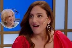 Carolina Amoroso presentó a su bebé en el programa de La Chiqui. Fotos: capturas de video/ El Trece.&nbsp;