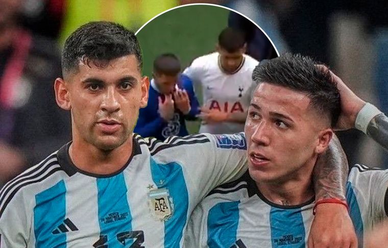 Cuti Romero y Enzo Fernández Los campeones del mundo se cruzaron en la Premier League e intercambiaron camisetas.