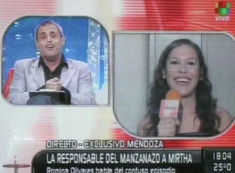 Romina apareció en Intrusos luego del incidente. Romina apareció en Intrusos luego del incidente.