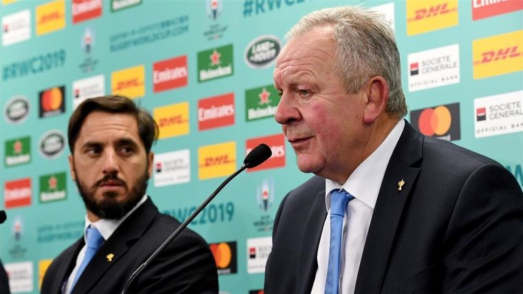Bill Beaumont y Agustín Pichot. Foto: publicada en RFI