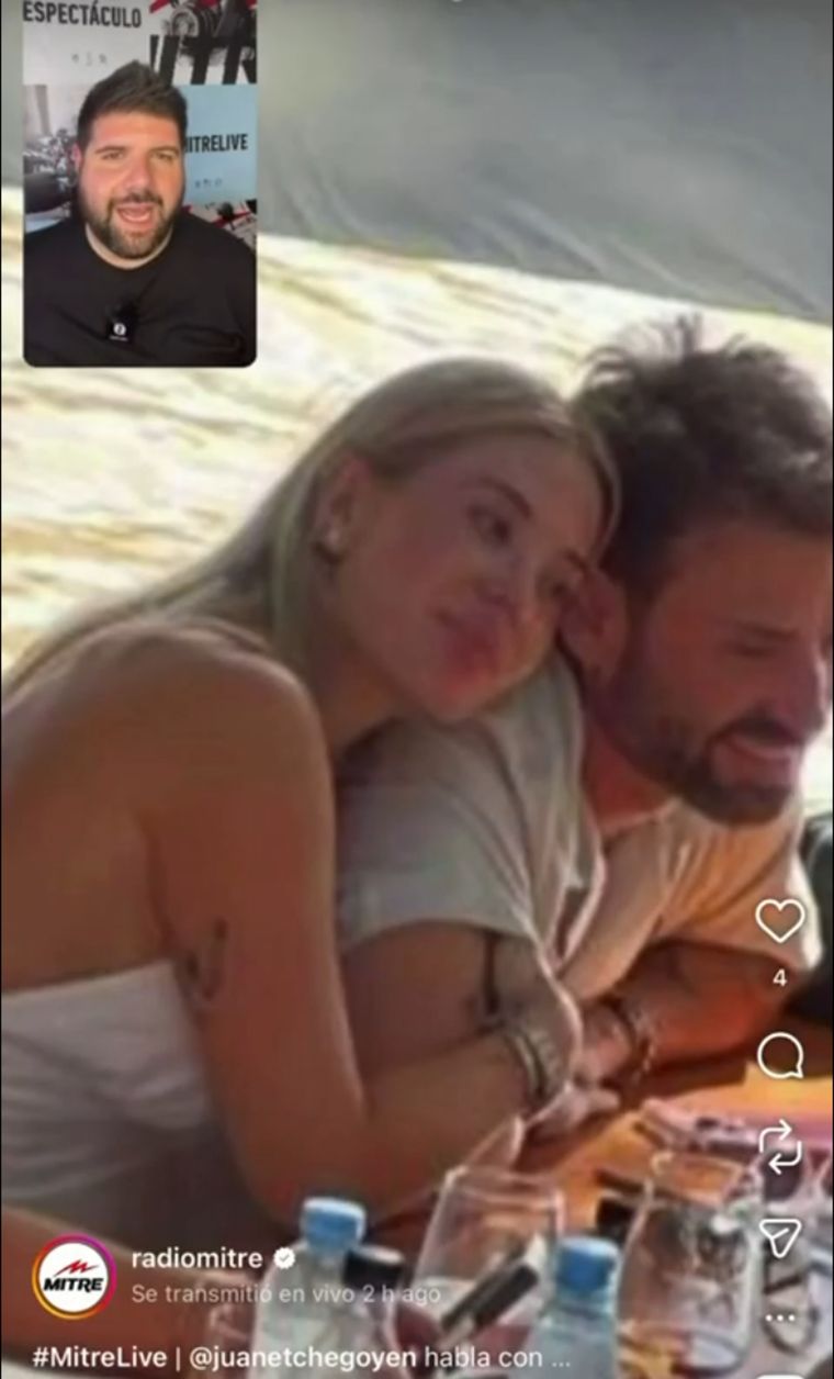 La foto de la presentadora junto a Nicolás Trombino. La foto de la presentadora junto a Nicolás Trombino.