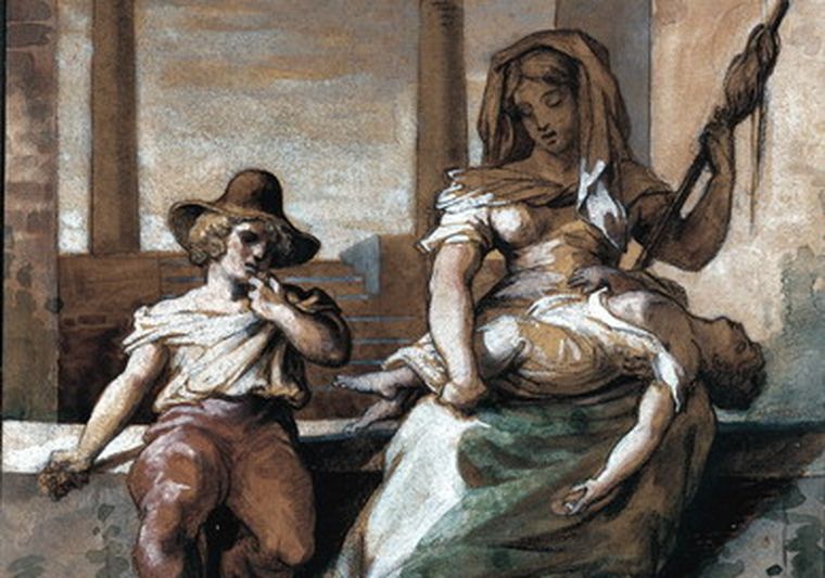 La pintura ¨Estudio para la familia italiana¨, de Gericault.