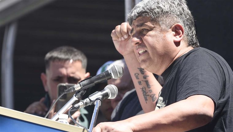 El camionero Pablo Moyano cuestionó el destiempo de la interna del PJ y pidió mostrar fortaleza ante el Gobierno de Javier Milei. Foto: Juan Mateo Aberastain/MDZ