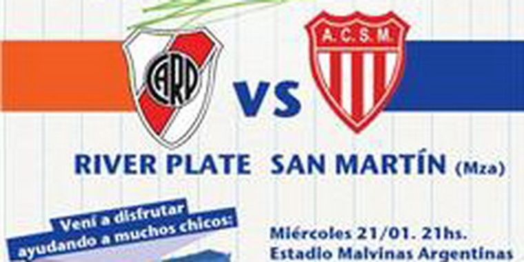 El afiche del amistoso en Mendoza. Foto: Secretaría de deportes