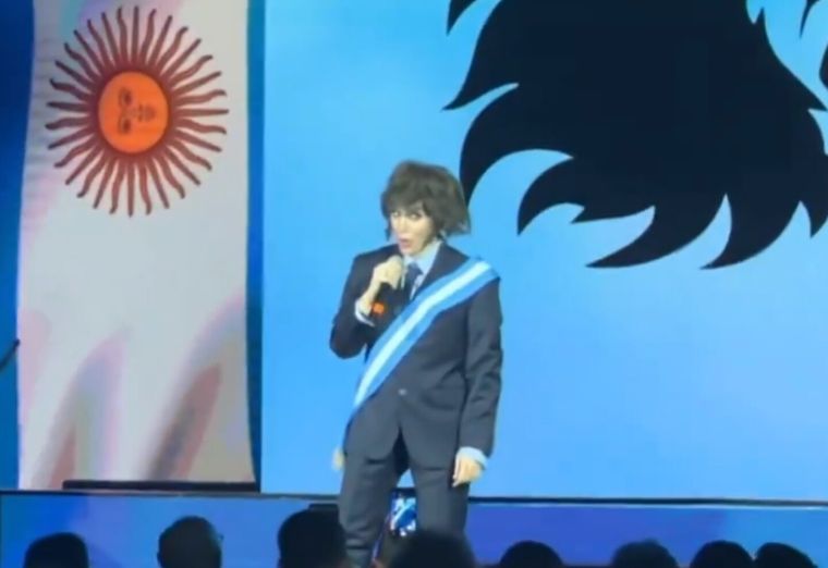 Fátima Florez genera polémica con su imitación de Javier Milei Foto: Captura de video
