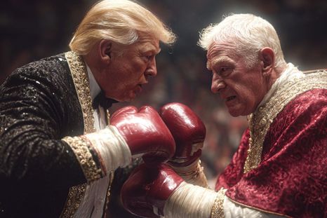 Donald Trump y León XIV vienen enfrentándose desde hace varias semanas. Imagen creada con IA Donald Trump y León XIV vienen enfrentándose desde hace varias semanas. Imagen creada con IA