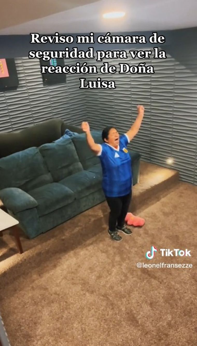 El festejo se volvió viral Foto: Captura del video