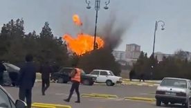 Así se vio el ataque al aeropuerto de Nakhchivan en Azerbaiyán.