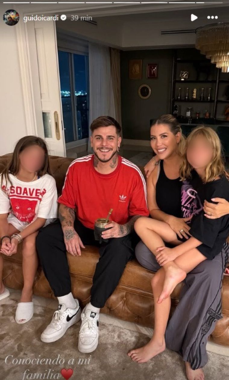 El hermano de Mauro Icardi con Wanda Nara y sus hijas. El hermano de Mauro Icardi con Wanda Nara y sus hijas. 