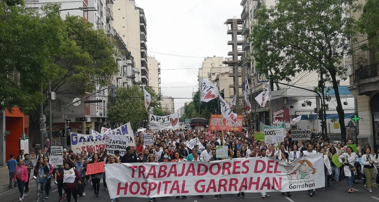 Las protestas de los trabajadores Foto: Telam