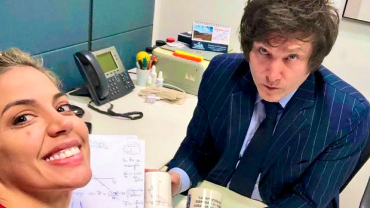 Virginia Gallardo tuvo de profesor a Javier Milei
