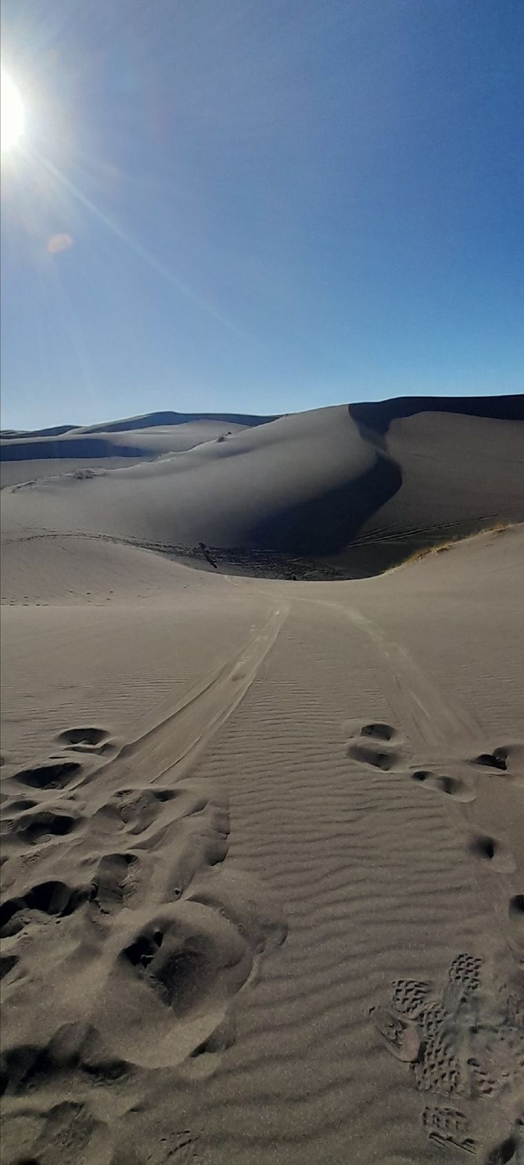 Las dunas de El Nihuil alcanzan m&aacute;s de 200 metros de altura. Foto: X @LuquitasPerezzz