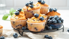 Muffins de arándanos: un bocado dulce y nutritivo Foto: Shutterstock