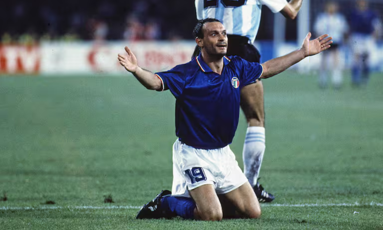 Totó, autor del gol italiano ante Argentina en las semis de Italia 90.