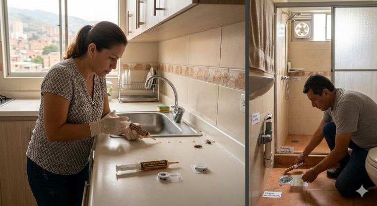 Adiós a las cucarachas. Fuente: IA Gemini.