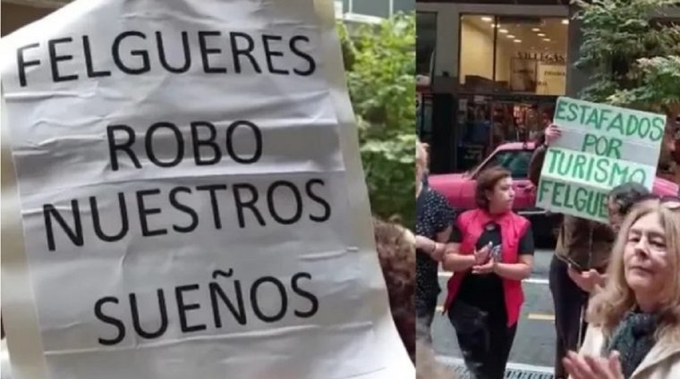 Una de las manifestaciones de los estafados Foto: NA
