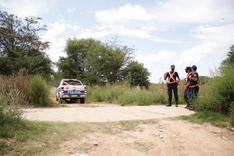 La zona donde se hicieron los rastrillajes y dieron con los restos quemados. . Foto: Gentileza El Diario de San Luis.