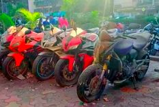 cementerio de superbikes, repleto de honda, yamaha y kawasaki