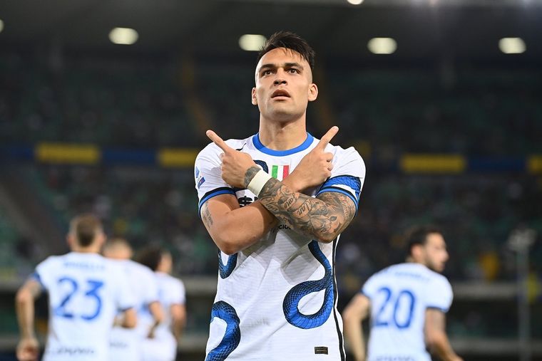 Lautaro celebra su gol. Foto: Inter