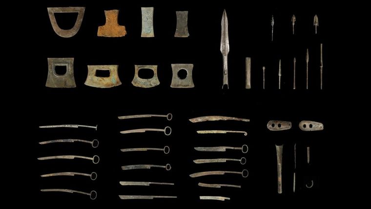 Arqueología de China Parte del kit hallado por los arqueólogos chinos. Foto: ZhejiangInstituteofCulturalRelicsandArchaeology